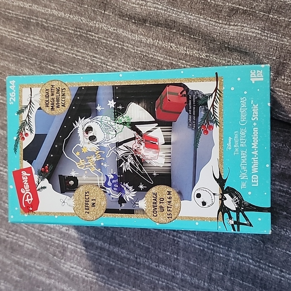 NIB Disney Nightmare Before Christmas LED Whirl-A-Motion Holiday Projector